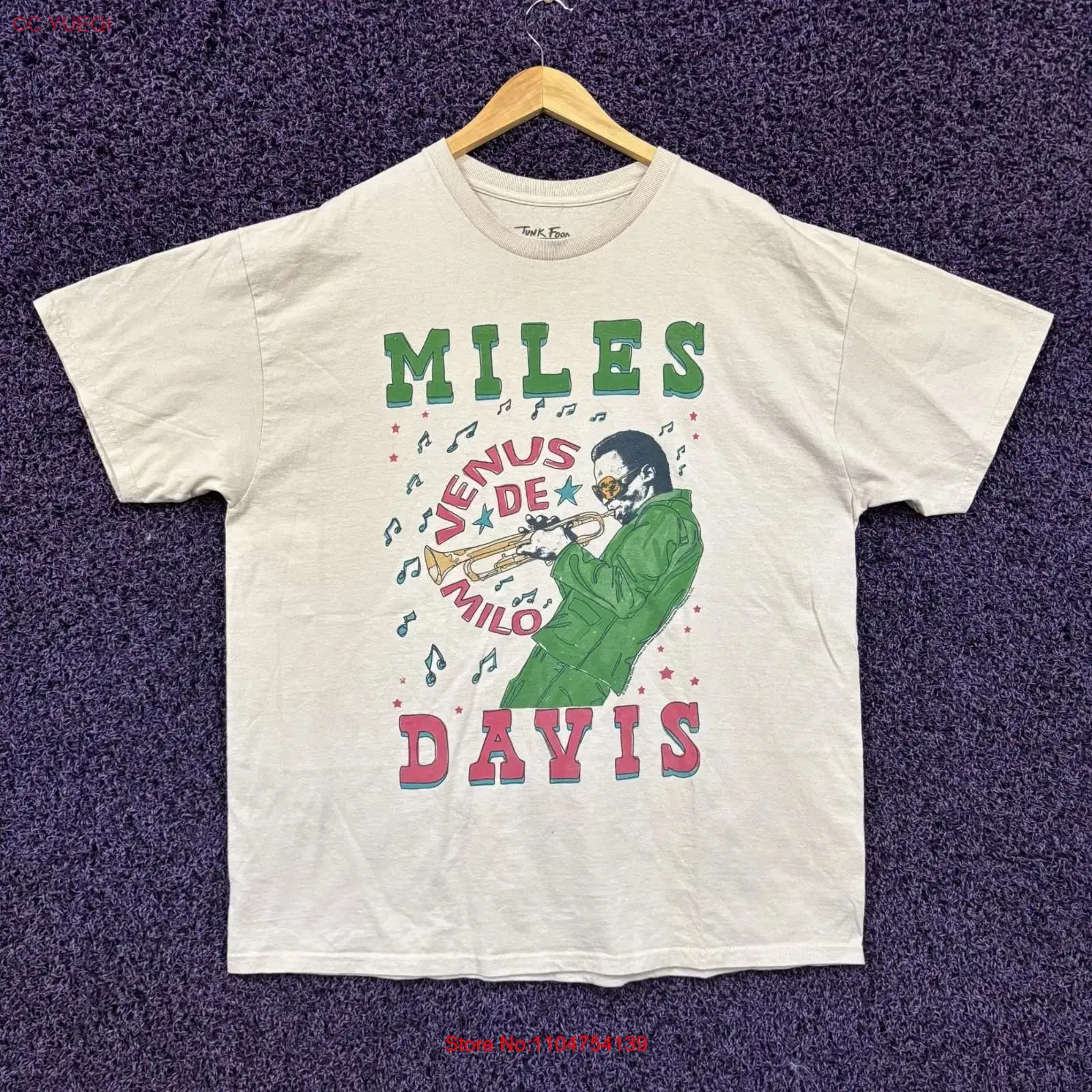 Vintage Fashion Knitwear - マイルス・デイビス ヴィーナス・デ・ミロ Tシャツ サイズL ヴィンテージ ウォッシュ加工