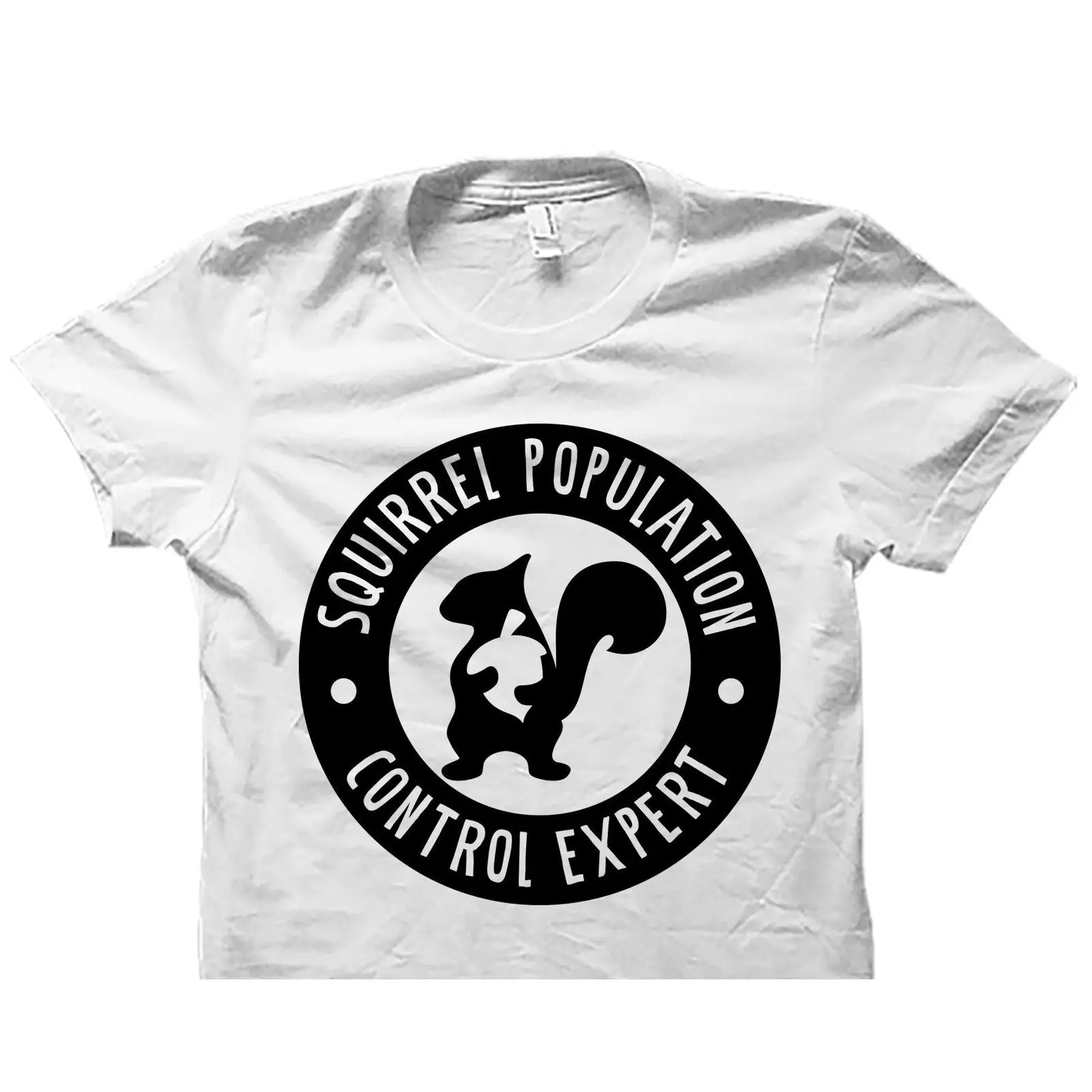 Vintage Fashion Expert - リスの個体数制御の専門家、面白いTシャツ愛好家向け、カジュアルな動物をテーマにしたヴィンテージウォッシュ加工の快適なストレッチファッション