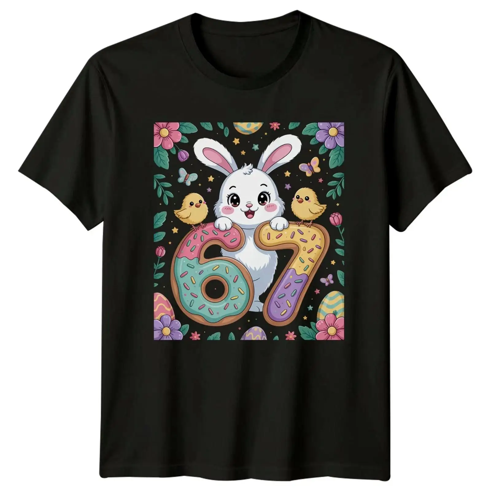 Vintage Ken Fashion - Süßes 67 Geburtstag Hase Tシャツ ドーナツ