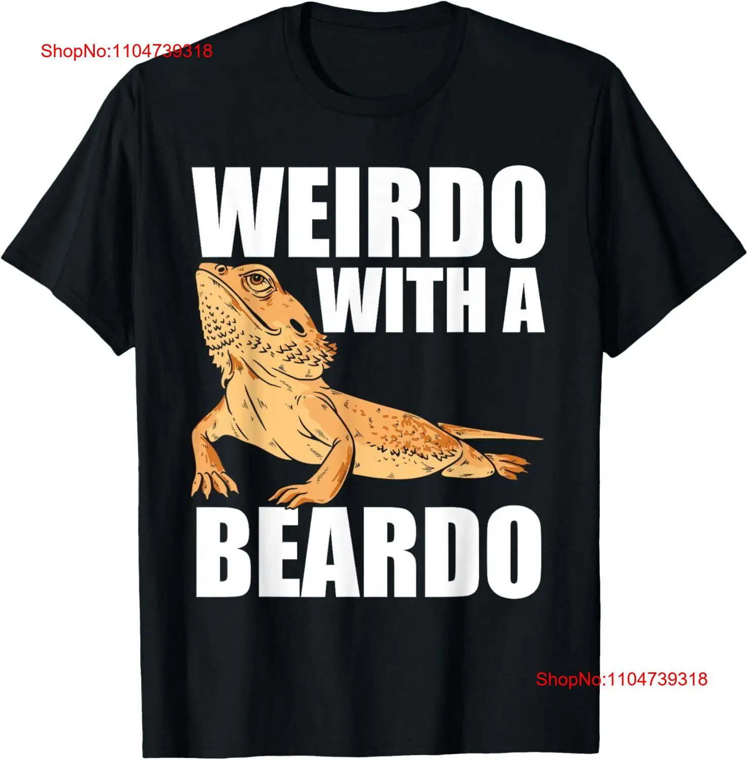 Vintage Fashion Enthusiasts - Weirdo With A Beardo ひげを生やしたドラゴン愛好家爬虫類 Tシャツヴィンテージ洗浄快適なユニセックスグラフィック通気性ファッション