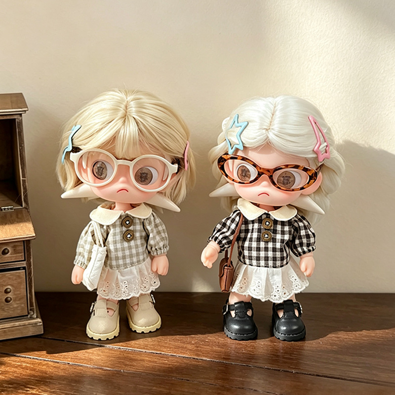 Vintage Fashion Dolls - ヴィンテージスイートチェック柄ドールドレス 20cm Zsiga 1/8 スケール BJD
