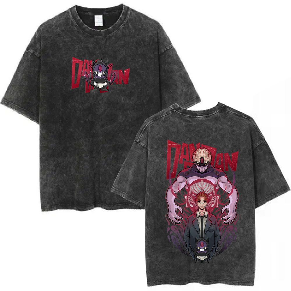 Vintage Ken Fashion - ヴィンテージウォッシュアニメダンダダンケンタカクラオカルン Tシャツメンズレディース服ファッション半袖コットンオーバーサイズ Tシャツ