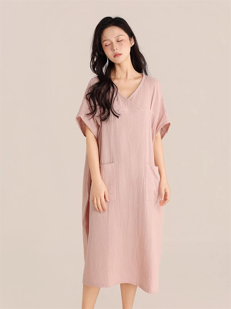 Vintage Fashion Plus Size - ヴィンテージ風プラスサイズレディースサマードレス 100%コットン ストリートウェア エレガント オーバーサイズ マキシドレス