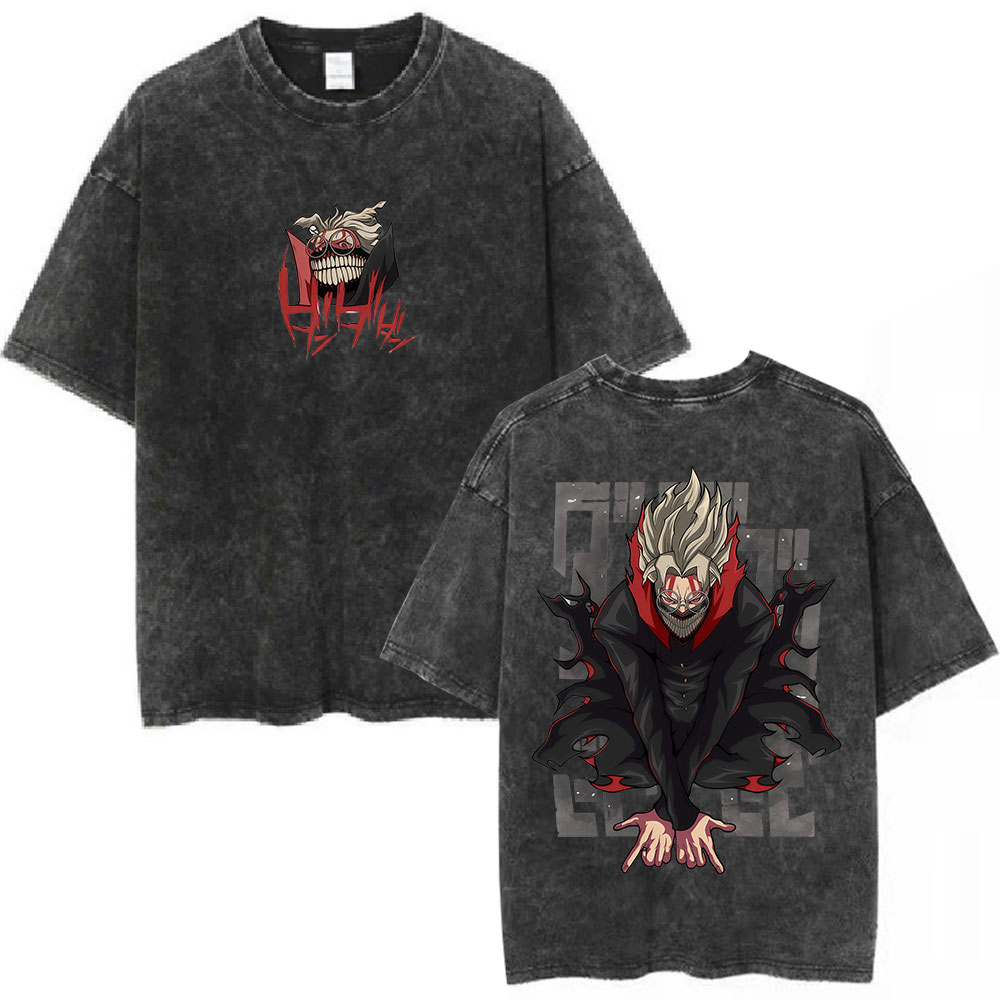 Vintage Ken Fashion - アニメ Dandadan ケンタカクラオカルン Tシャツ男性女性ファッションヴィンテージウォッシュ半袖 Tシャツ綿特大 Tシャツ