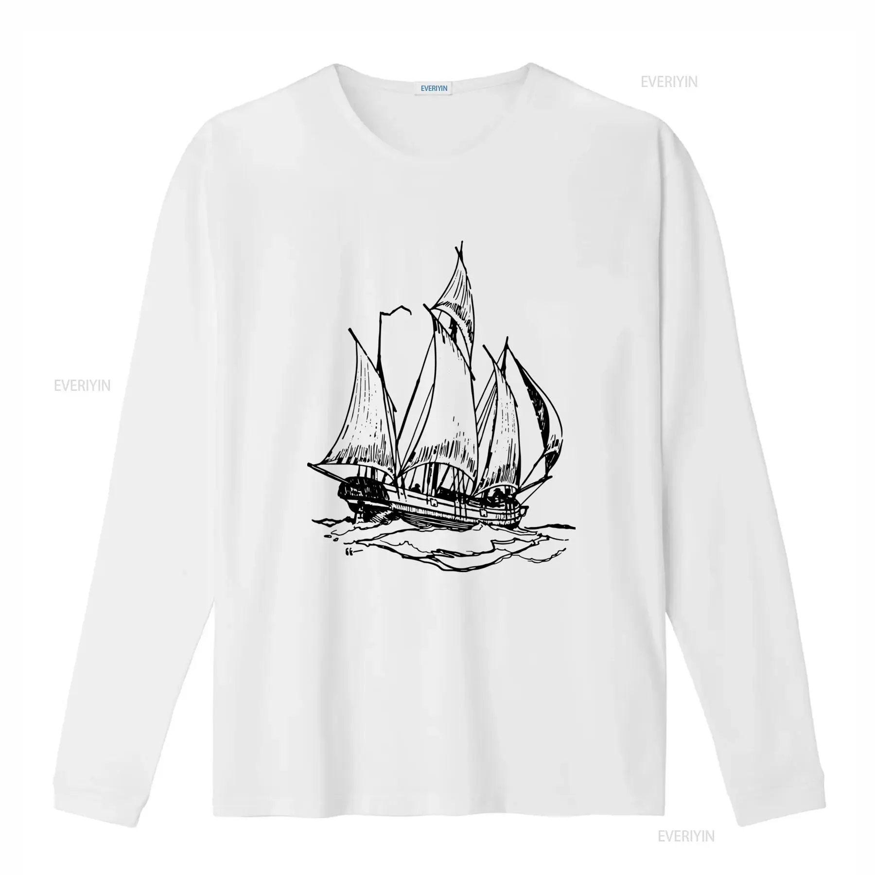 クラシックなヴィンテージ風帆船プリントのセーリングシップTシ - Vintage Yacht Fashion のレビューと価格