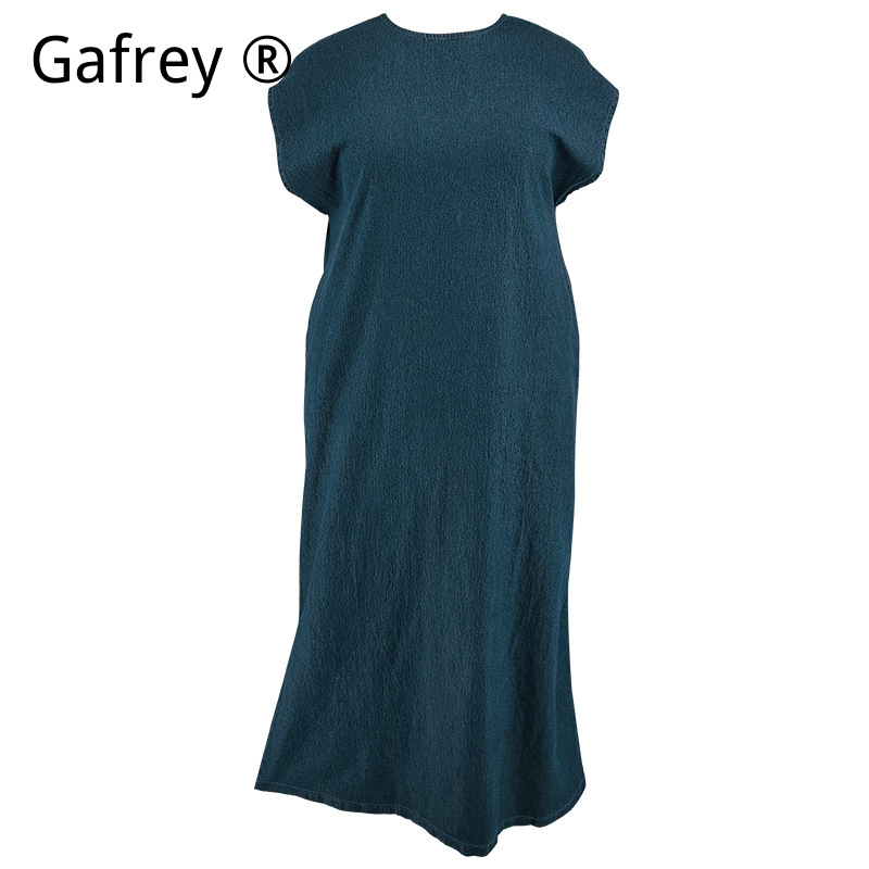 XXXXL プラスサイズの女性デニムマキシドレスノースリーブ - Vintage Fashion Plus Size のレビューと価格