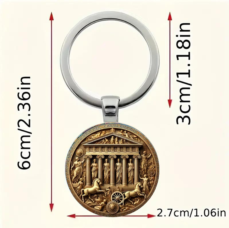 古代ギリシャ神話の円形ギリシャ寺院キーホルダー、ヴィンテージ - Vintage Fashion Enthusiasts のレビューと価格