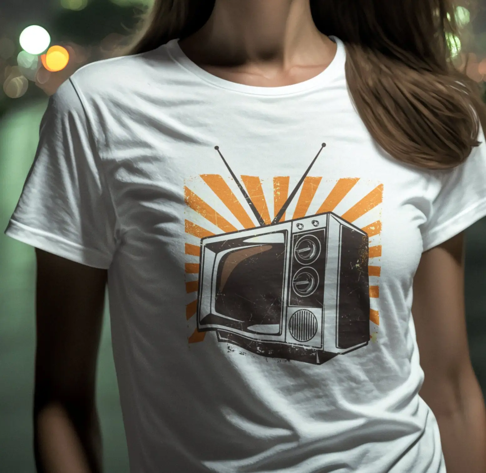 70年代のビンテージテレビ愛好家Tシャツ クラシックテレビ  - Vintage Fashion Enthusiasts のレビューと価格