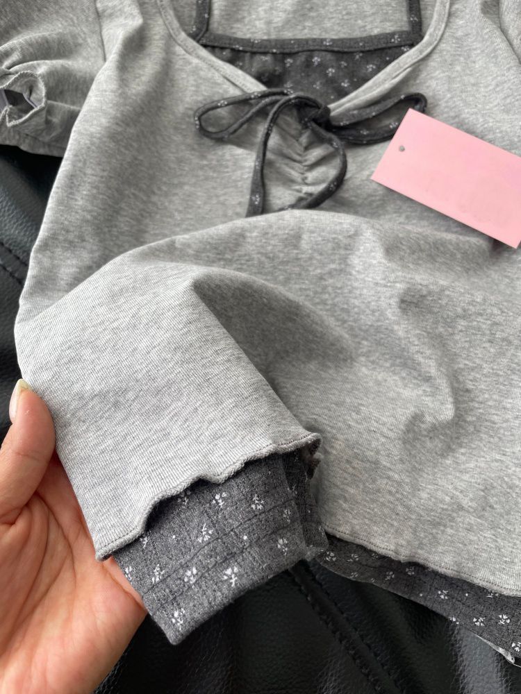 韓国ファッション パフスリーブ エステティック クロップトッ - Vintage Fashion Korea のレビューと価格