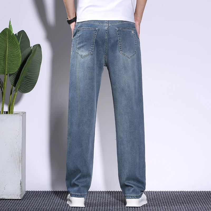 メンズラージデニムジーンズ,バギーパンツ,通気性,ストレート - Vintage Fashion Korea のレビューと価格
