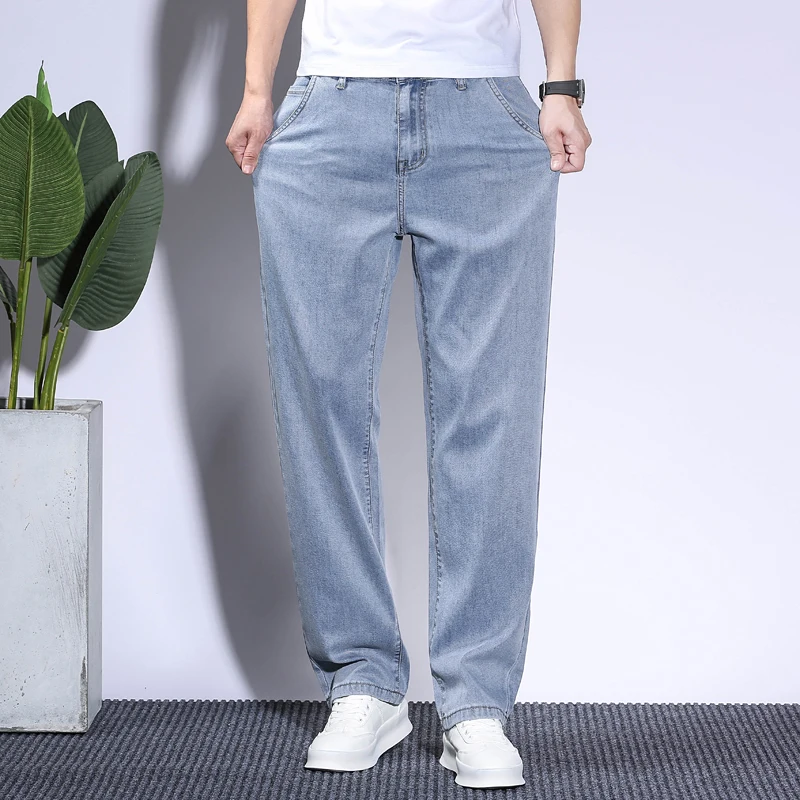 メンズラージデニムジーンズ,バギーパンツ,通気性,ストレート - Vintage Fashion Korea のレビューと価格
