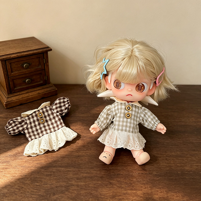 ヴィンテージスイートチェック柄ドールドレス 20cm Zsi - Vintage Fashion Dolls のレビューと価格
