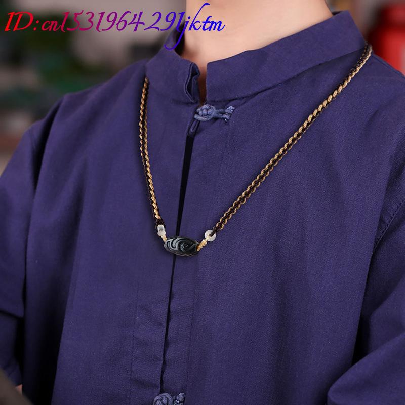 和天翡翠彫刻ビーズペンダントネックレスヴィンテージファッショ - Vintage Fashion のレビューと価格