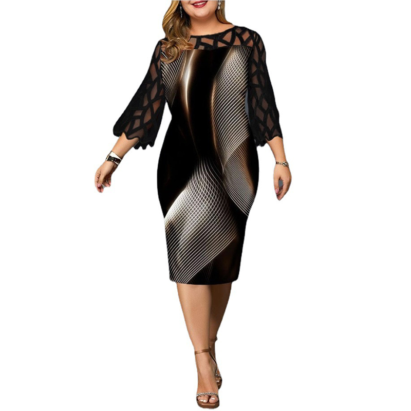 女性のための特大のタイトなドレス,セクシーなデザイン,ヒップ - Vintage Fashion Plus Size のレビューと価格