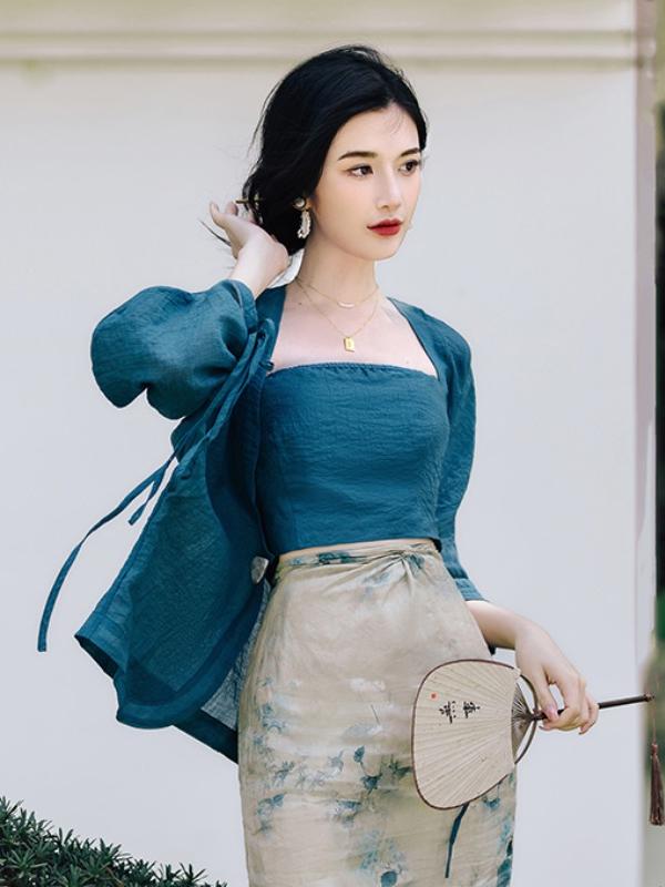プラスサイズ花柄オープンカーディガンストラップホルタースカー - Vintage Fashion Plus Size のレビューと価格