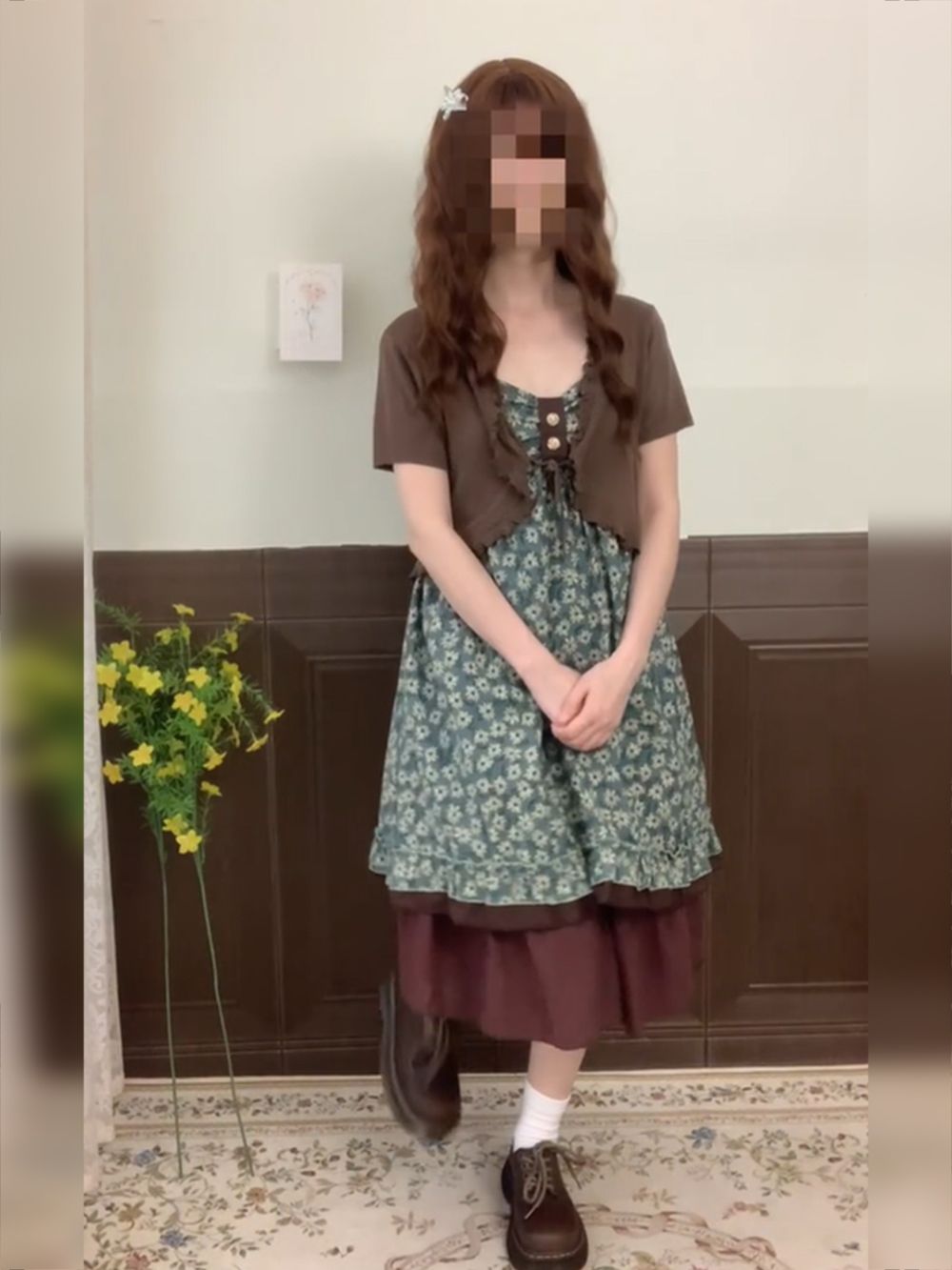 ヴィンテージスウィートキャミソールドレスセット レディース  - Crop Cardigan Vintage のレビューと価格