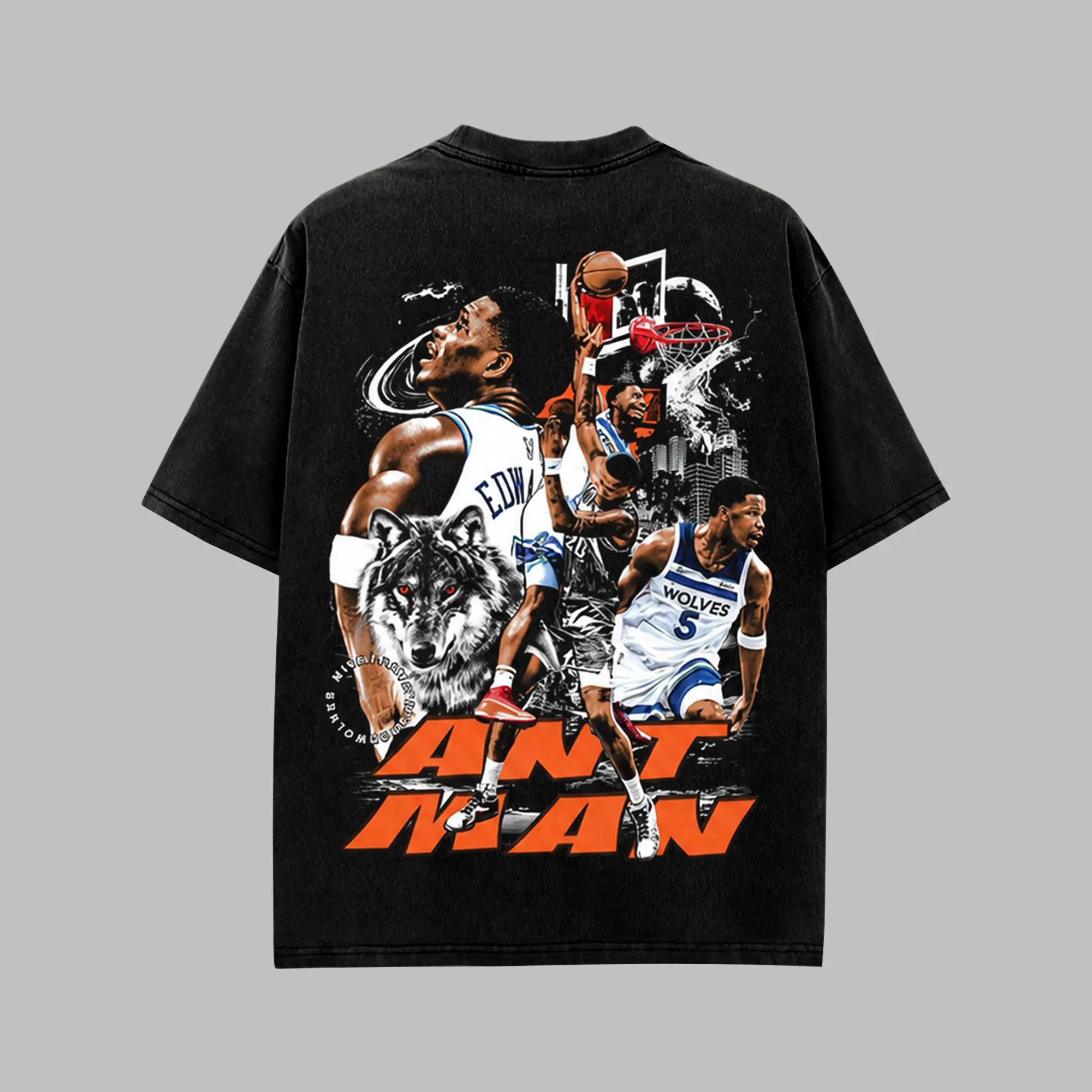 ヴィンテージバスケットボールグラフィックオーバーサイズTシャ - Vintage Fashion Enthusiasts のレビューと価格