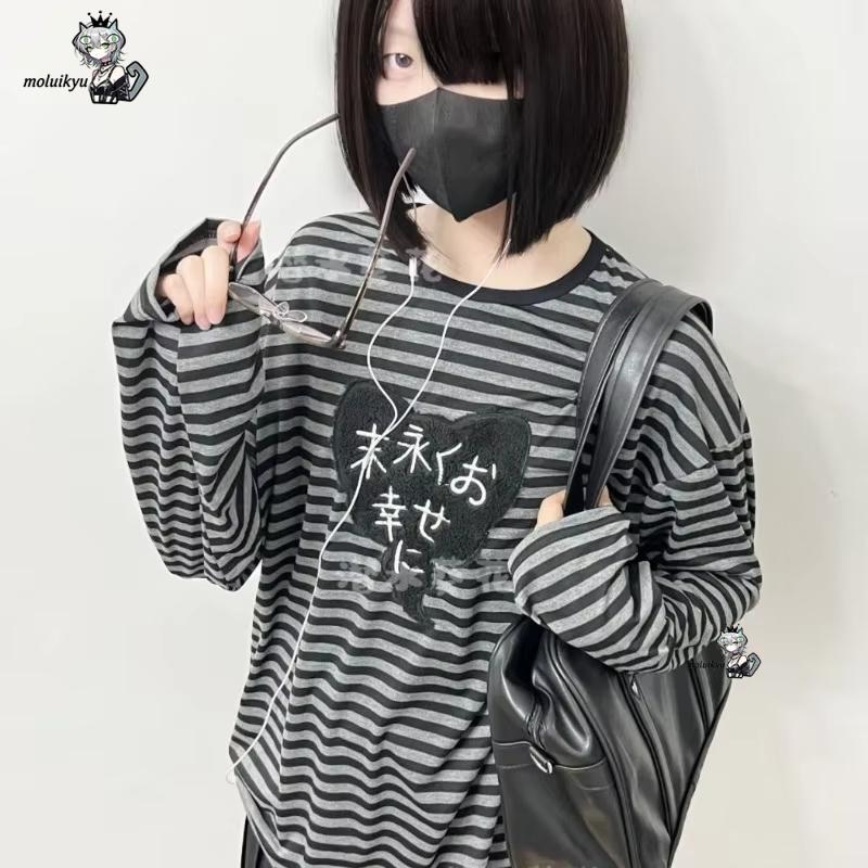 Y2K アメリカンパンクヴィンテージ O ネック長袖シャツオ - Vintage Fashion のレビューと価格