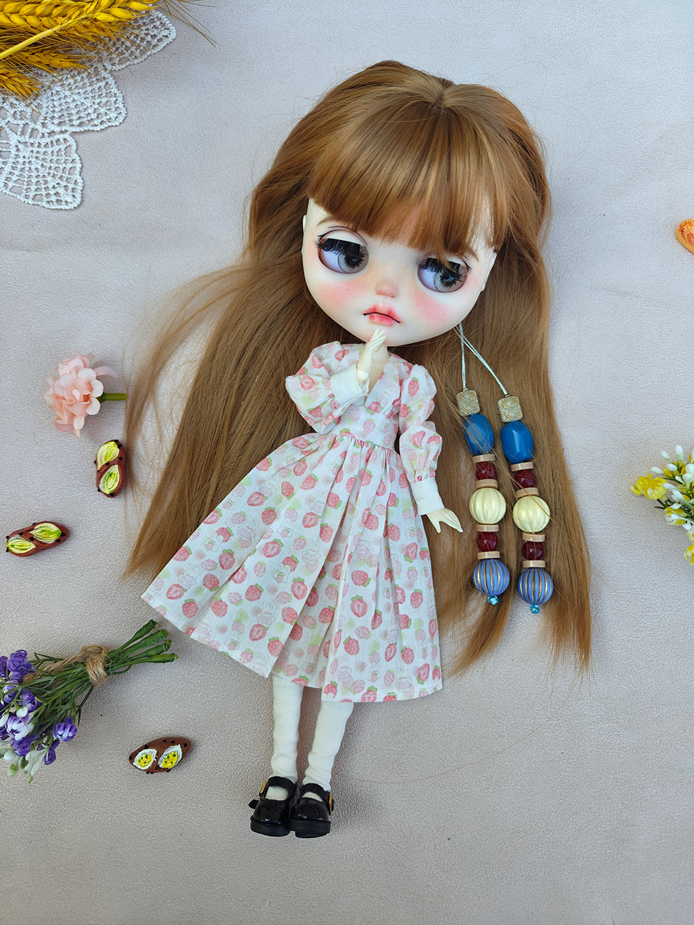 新しいブライス人形の服ヴィンテージかわいいドレス手作りドレス - Vintage Fashion Dolls のレビューと価格