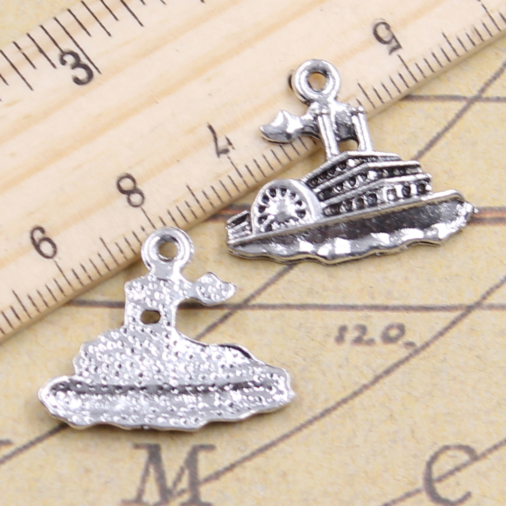 ジュエリー作り用のアンティークシルバーカラーチャーム,20x - Vintage Yacht Fashion のレビューと価格