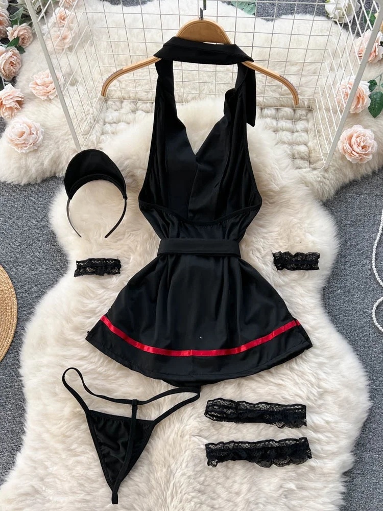 エロティックファッションセクシーなホルターランジェリードレス - Vintage Fashion のレビューと価格