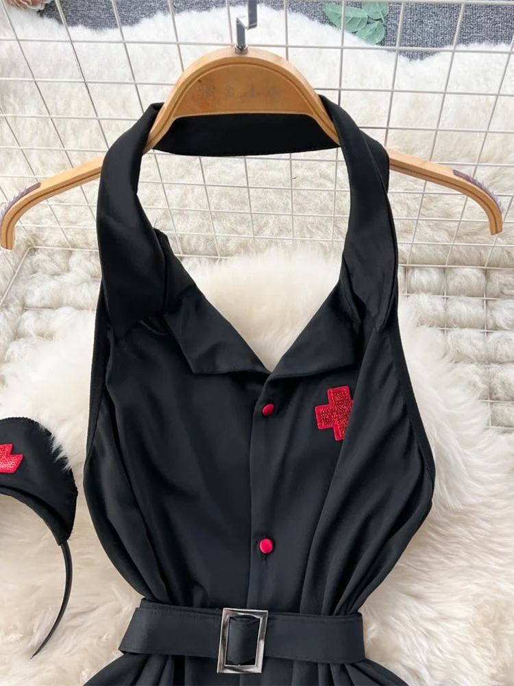 エロティックファッションセクシーなホルターランジェリードレス - Vintage Fashion のレビューと価格