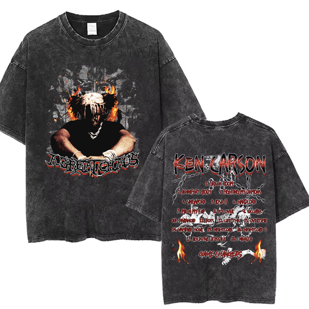 男性と女性のための色あせたヴィンテージTシャツ,ラッパー,ケ - Vintage Ken Fashion のレビューと価格