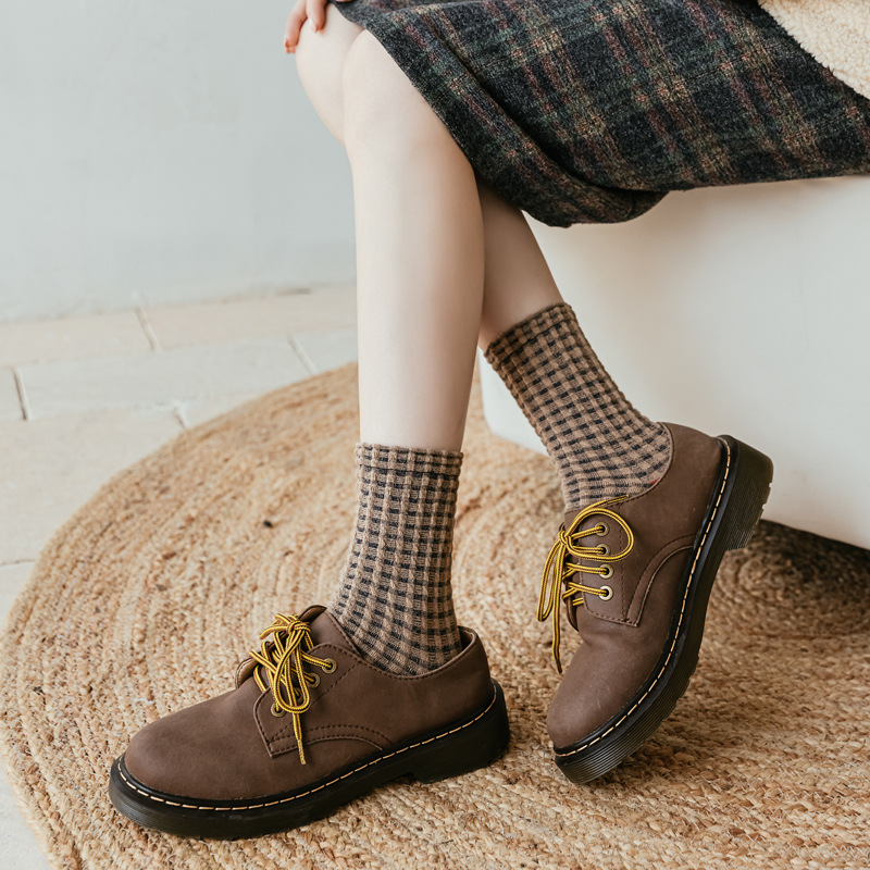 女性のための花柄の原宿スタイルの靴下,綿,黒と白,カジュアル - Vintage Fashion Korea のレビューと価格