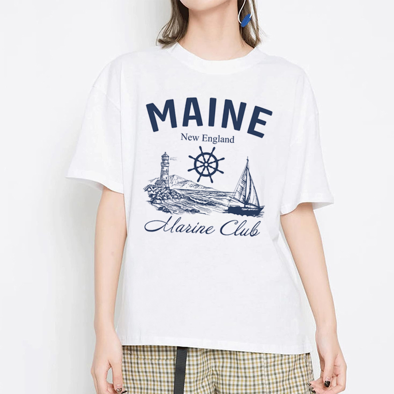 女性用半袖Tシャツ,ヴィンテージ,ボブスタイル,潜水艦クラブ - Vintage Yacht Fashion のレビューと価格