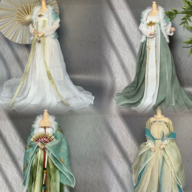 2025 新しいクリエイティブヴィンテージ人形漢服ドレス 3 - Vintage Fashion Dolls のレビューと価格