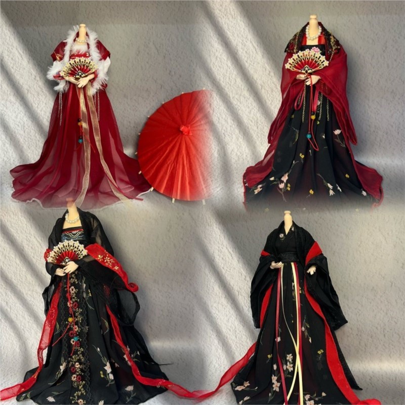 2025 新しいクリエイティブヴィンテージ人形漢服ドレス 3 - Vintage Fashion Dolls のレビューと価格