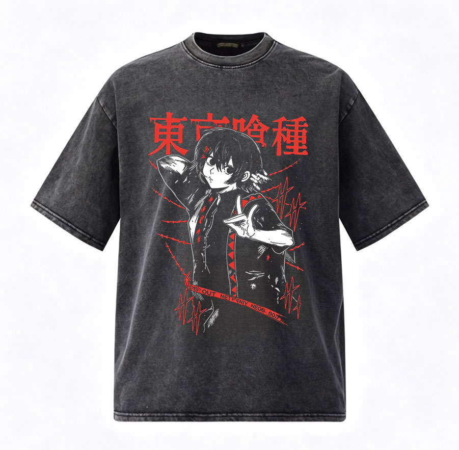 ヴィンテージウォッシュアニメ東京グールカネキケン Tシャツメ - Vintage Ken Fashion のレビューと価格