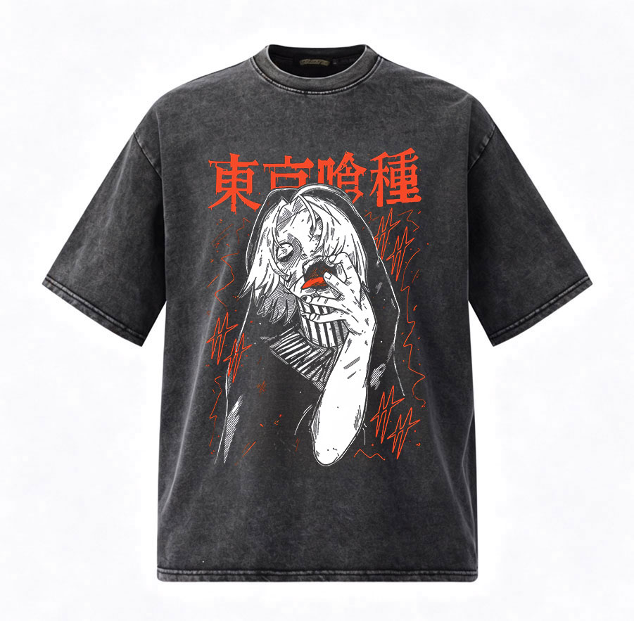 ヴィンテージウォッシュアニメ東京グールカネキケン Tシャツメ - Vintage Ken Fashion のレビューと価格