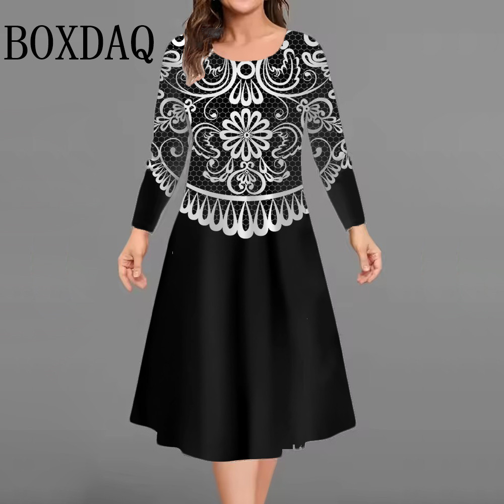 レディース レトロワンピース 花柄プリント エレガント カジ - Vintage Fashion Plus Size のレビューと価格