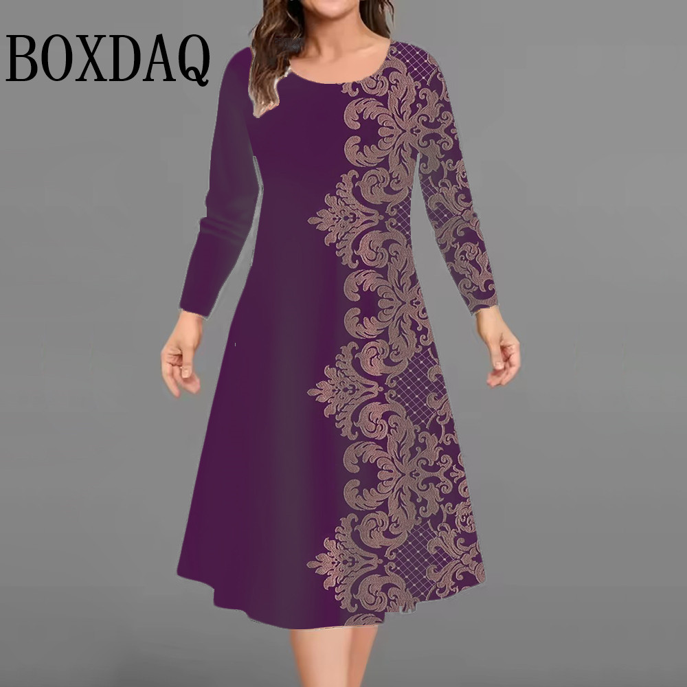 レディース レトロワンピース 花柄プリント エレガント カジ - Vintage Fashion Plus Size のレビューと価格