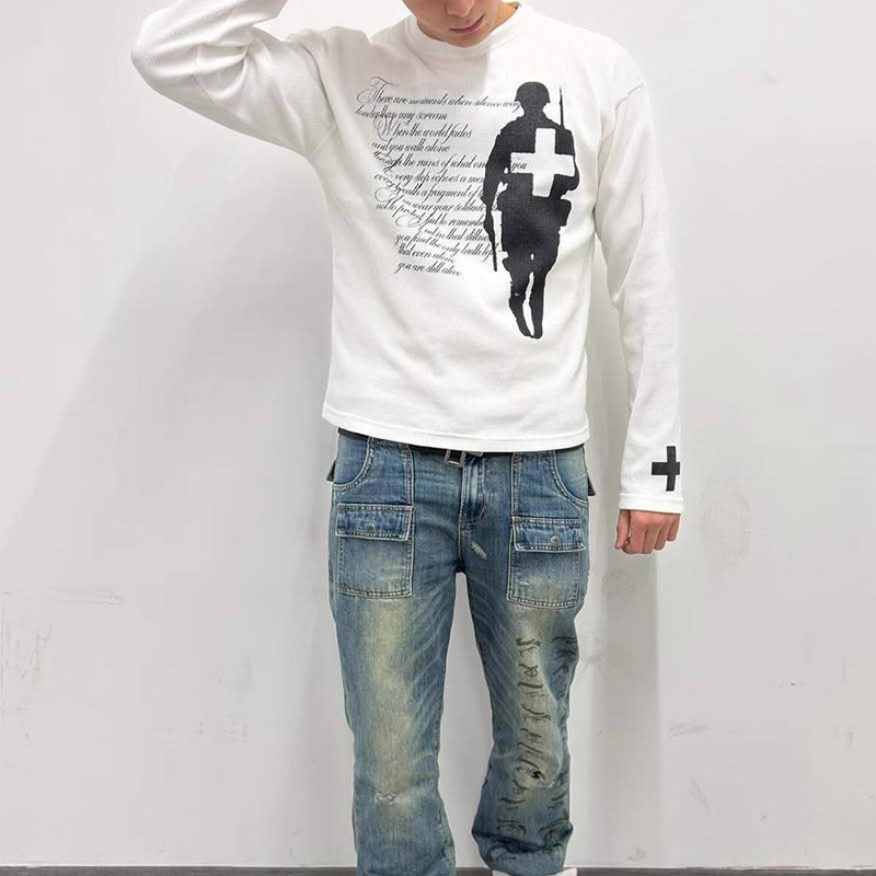 ファッション原宿秋ストリートトレンドヴィンテージプリントラウ - Vintage Fashion のレビューと価格